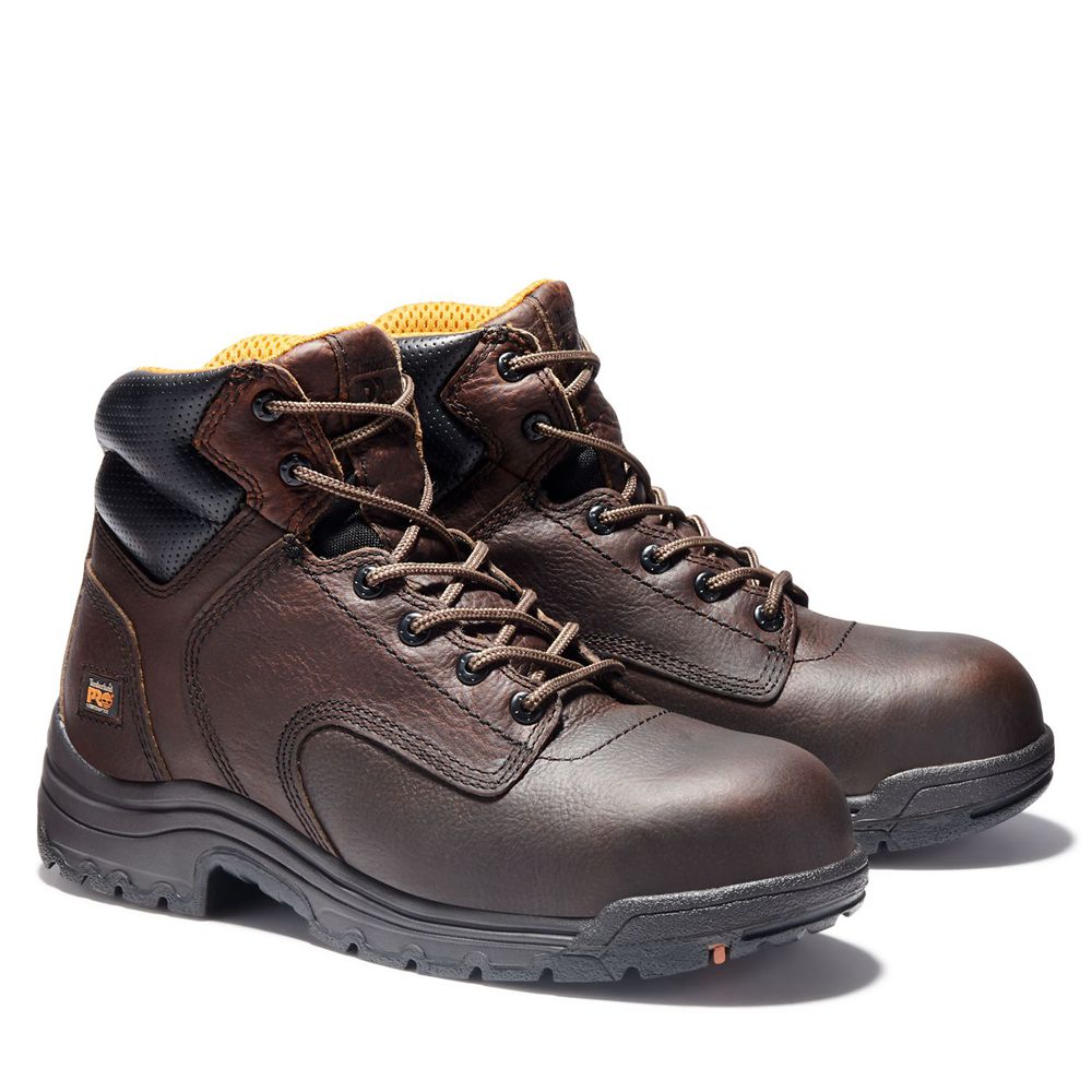 Botas de Trabajo Timberland Hombre Pro® Titan® 6\" Comp Toe Marrones - Chile YOP-972543